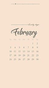 2月のカレンダーロック画面 プリ画像