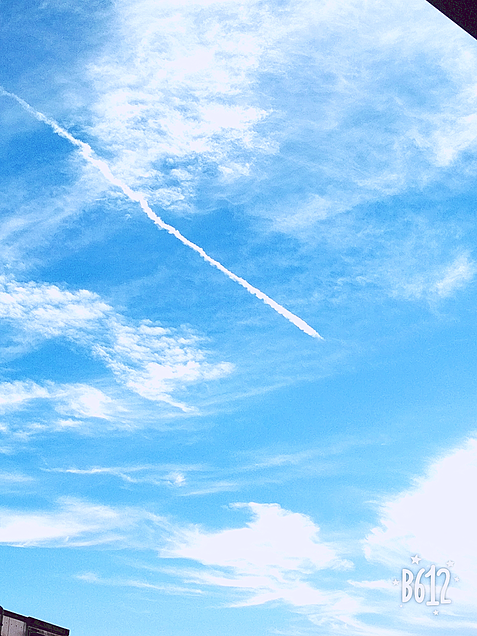 飛行機雲(*´ω｀*)の画像(プリ画像)
