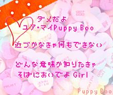 Puppy Boo 歌詞画像の画像(PuppyBooに関連した画像)