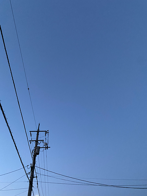 電信柱と空の画像(プリ画像)