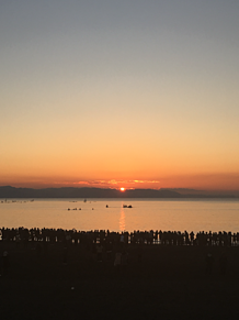 2018年の初日の出の画像(海 江ノ島に関連した画像)
