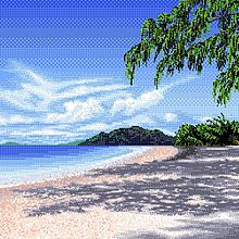 ピクセル画の画像(ハワイアンに関連した画像)