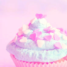 カップケーキ 桃色 ピンク ハートの画像(カップケーキに関連した画像)