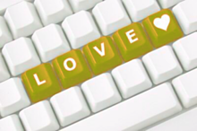 キーボード 黄色 イエロー Love ハートの画像(パソコンに関連した画像)