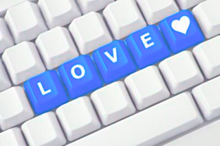 キーボード 青色 水色 スカイブルー Love ハートの画像(パソコンに関連した画像)