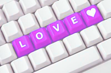 キーボード 紫色 パープル Love ハートの画像(パソコンに関連した画像)