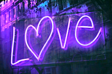 Love パープル 紫色 ラブの画像(プリ画像)