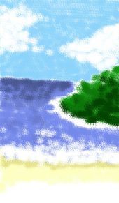 海の画像(イラスト 砂浜に関連した画像)