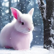リアル雪うさぎ𓃹の画像(ウサギに関連した画像)