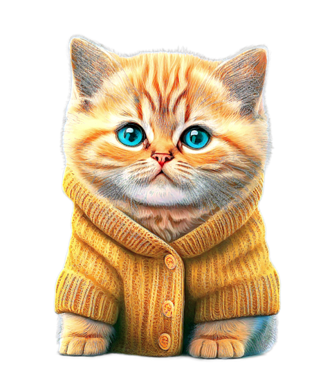子猫ちゃん🐈冬ニットの画像(プリ画像)