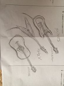 補習をサボって落書き エレキギターの画像(エレキギターに関連した画像)