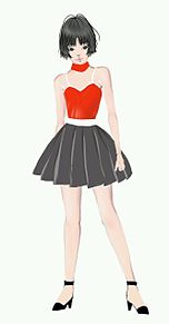 Girl in red and black dressの画像(girl in redに関連した画像)