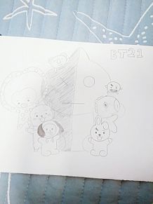 のんのんが描いたBT21集～💜 プリ画像