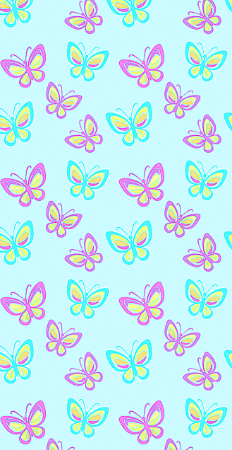 蝶🦋  バタフライ  ゆめかわ  総柄の画像 プリ画像
