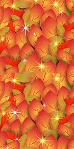紅葉 秋色 キラキラ パターン 葉っぱ 暖色系
