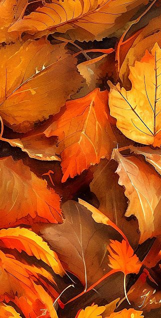 秋 暖色系 総柄 パターン 紅葉 落ち葉の画像 プリ画像