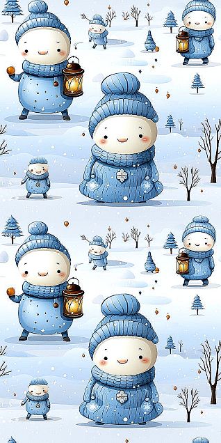 冬景色 雪景色 総柄 パターン モミの木の画像 プリ画像