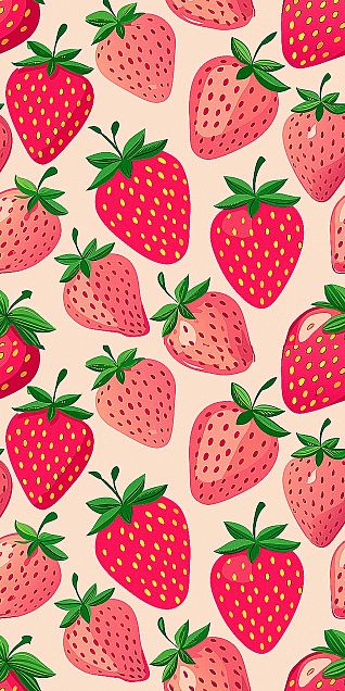 苺 いちご イチゴ ストロベリー 総柄  かわいいの画像 プリ画像