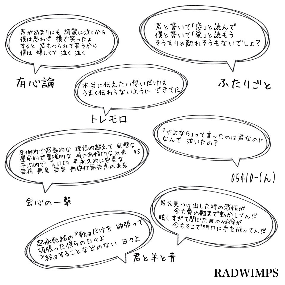 Radwimps 色々な歌詞 完全無料画像検索のプリ画像 Bygmo