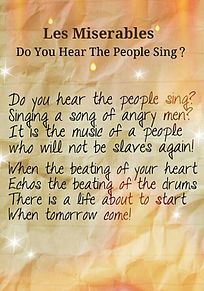 Do you hear the people sing?の画像(レ・ミゼラブル 歌詞に関連した画像)