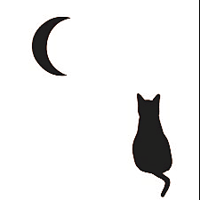 猫と月の画像(プリ画像)