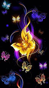 エレガントかっこいい 壁紙 蝶 イラスト 花の画像