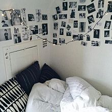 ベッドの画像(フェアリーライトに関連した画像)