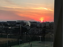 放課後、富士山、日の入りの画像(日の入りに関連した画像)