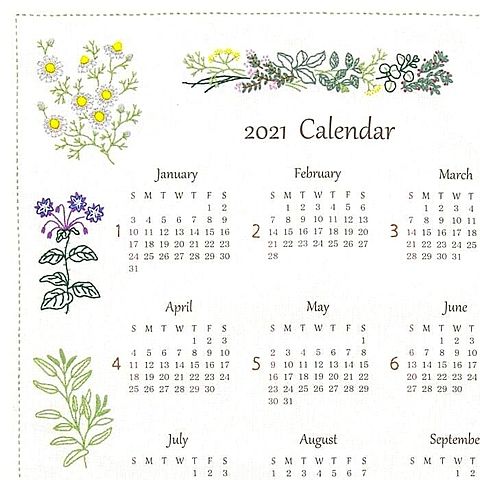 刺繍カレンダー  写真右下のハートを押してねの画像(プリ画像)