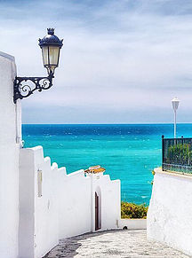海の見える白い坂道の画像(スペイン 旅行に関連した画像)