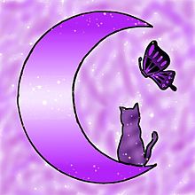 紫の月 プリ画像