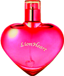 ライオンハート 赤色 レッド 香水ボトルの画像(透明加工に関連した画像)