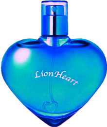 ライオンハート 水色 青色 スカイブルー 香水ボトルの画像(透明加工に関連した画像)