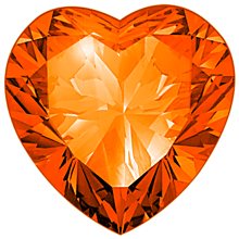 ハート 橙色 オレンジ 宝石の画像(透明加工に関連した画像)