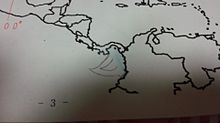 世界地図に落書きの画像(社会に関連した画像)