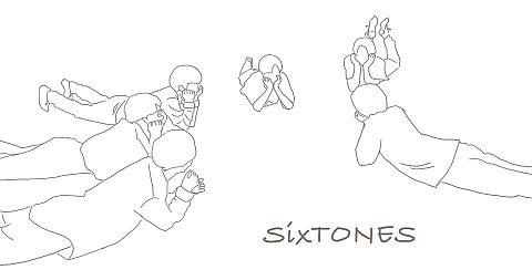 SixTONES 線画の画像(プリ画像)