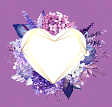 フレーム  紫陽花💠  アジサイの画像(ハート 背景透過に関連した画像)