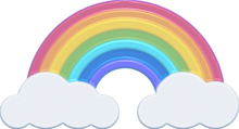背景透過 スタンプ 虹 雲 ゆめかわの画像(夏に関連した画像)
