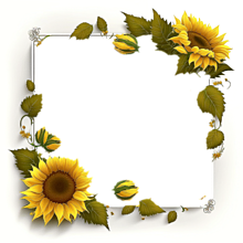 背景透過 向日葵 フレーム 加工用素材の画像(向日葵に関連した画像)