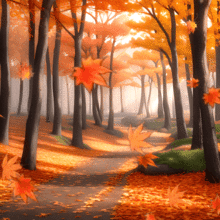 GIF画像 秋 紅葉 風景 自然 アニメーションの画像(自然に関連した画像)