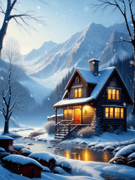 雪景色 冬景色 GIF画像 風景画 幻想的の画像(風景に関連した画像)