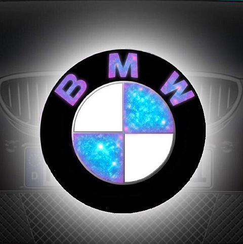 BMW 青ラメ背景 ピンクボカシの画像(プリ画像)