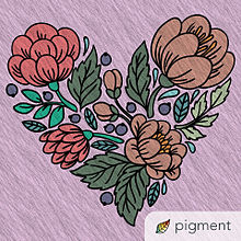 花のハートの画像(pigmentに関連した画像)
