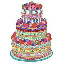 ケーキ 塗り絵の画像4点 完全無料画像検索のプリ画像 Bygmo