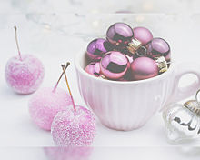 ピンク  パステル  クリスマスボールの画像(xに関連した画像)