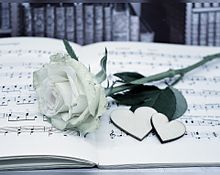 薔薇  バラ  ローズ  ハート  楽譜の画像(薔薇に関連した画像)