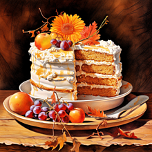 秋色 ケーキ スイーツ 紅葉 ゆめかわ 雰囲気の画像(ケーキに関連した画像)
