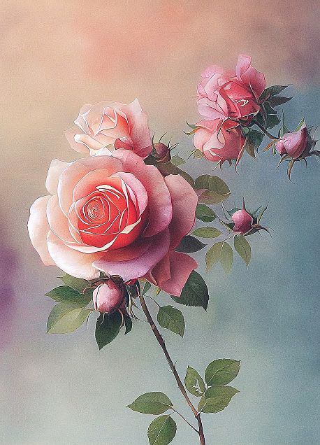 薔薇 バラ ローズ ピンク 雰囲気 レトロの画像(プリ画像)