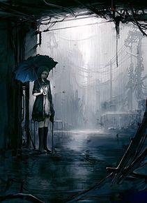 雨の中の孤独の画像(傘イラストに関連した画像)