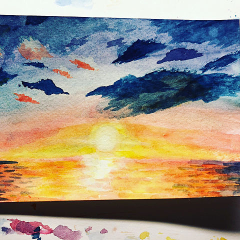 夕陽と海🌅の画像 プリ画像